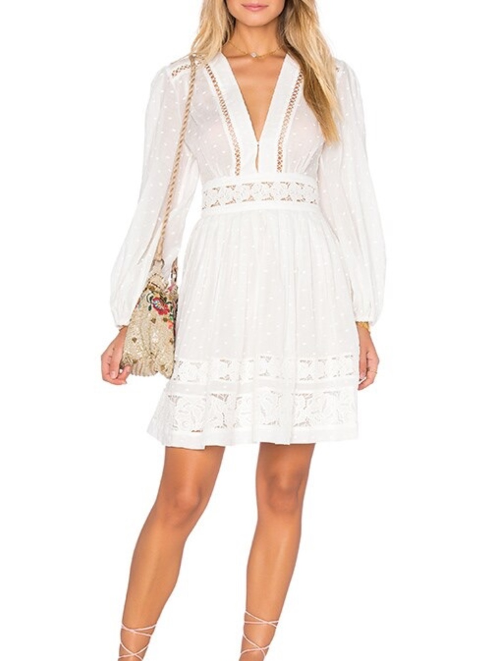 Zimmermann Realm Embroidered Panel Dress